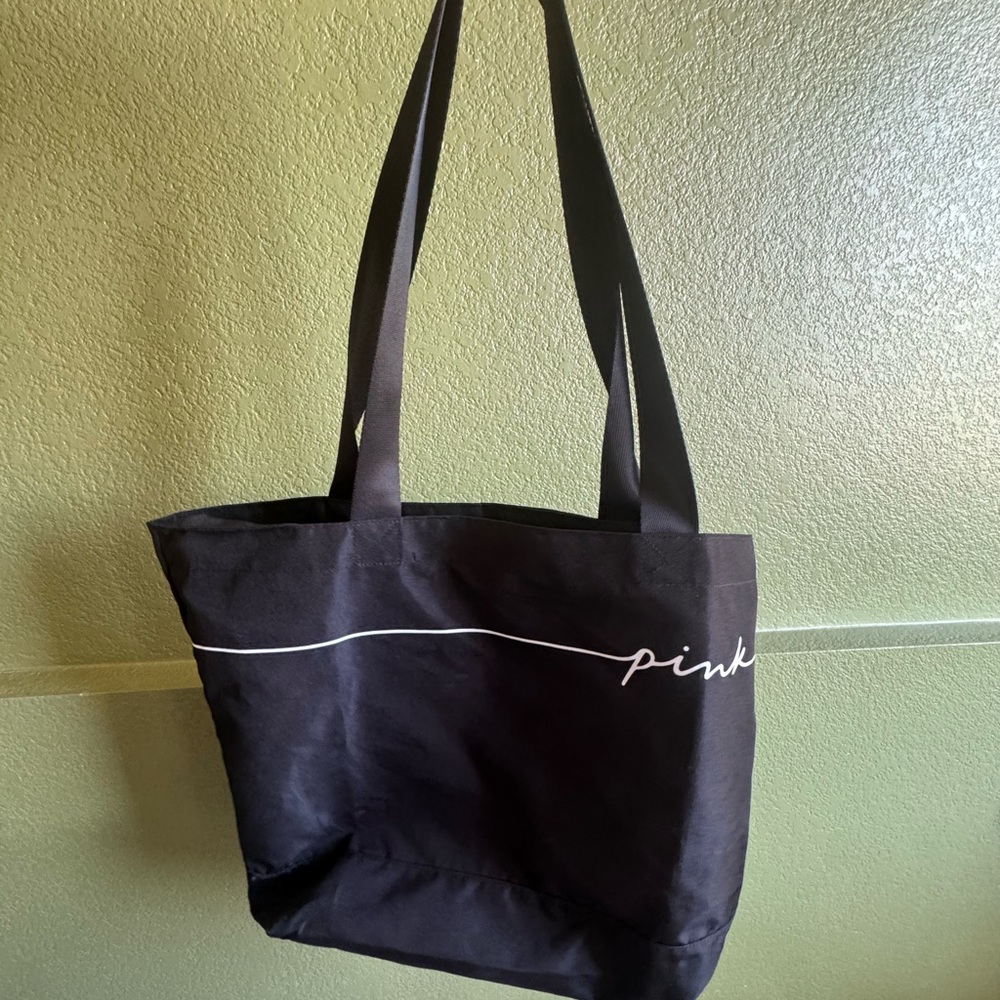 PINK Victoria's Secret Black Tote with White Accent